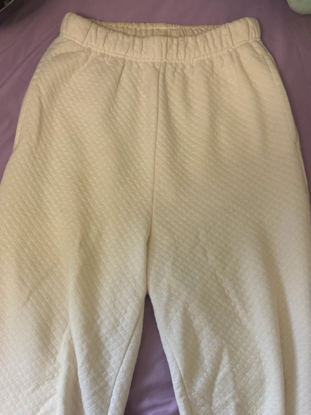 Garage White quilty sweatpants